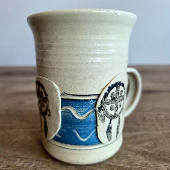 Vintage Handmade Old Sun Pottery Mug Siksika Nation Canada - Picture 4 of 8